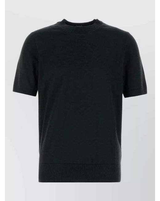 Boss Black Cotton Crew Neck Regular Fit Sweater for men