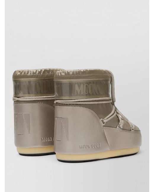 Moon Boot Natural Icon Low Ankle Boots Metallic Finish