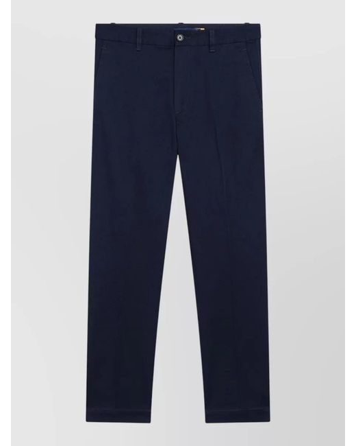 Polo Ralph Lauren Blue Cotton Straight Trousers