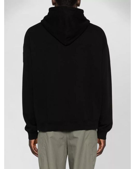 Canada Goose Black Rove Hooded Jacket Drawstring Hood Kangaroo Pocket for men