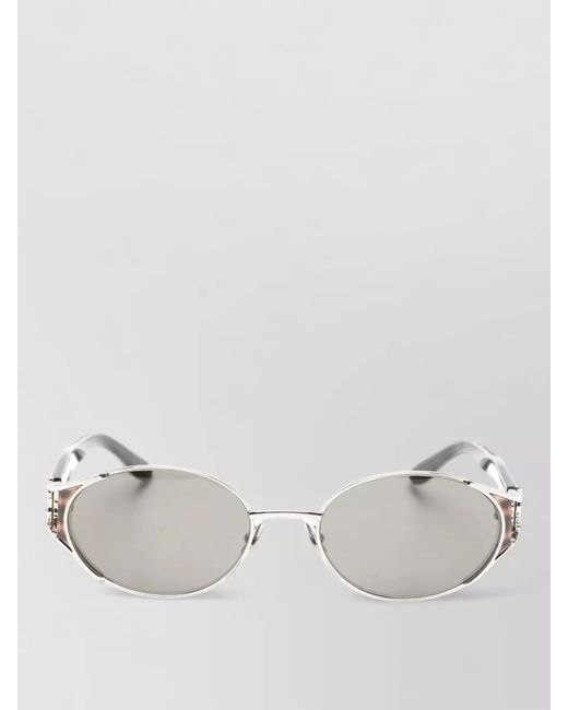 Saint Laurent Gray Oval Frame Sunglasses