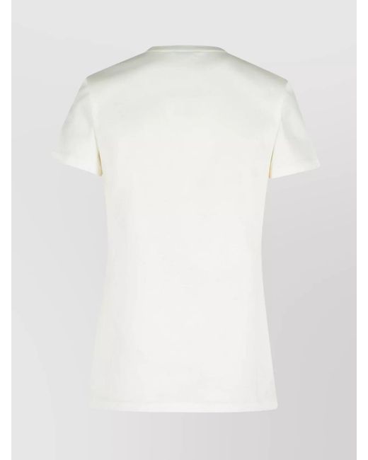 Moncler White Cotton Short-Sleeve T-Shirt