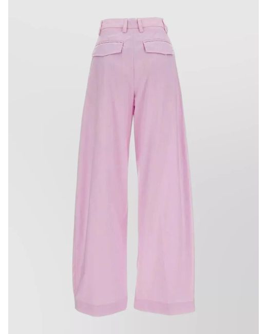 Thelatest Purple Billie Popeline High Waist Wide Trousers