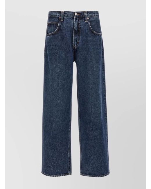 Agolde Blue Denim Wide-Leg Jeans for men