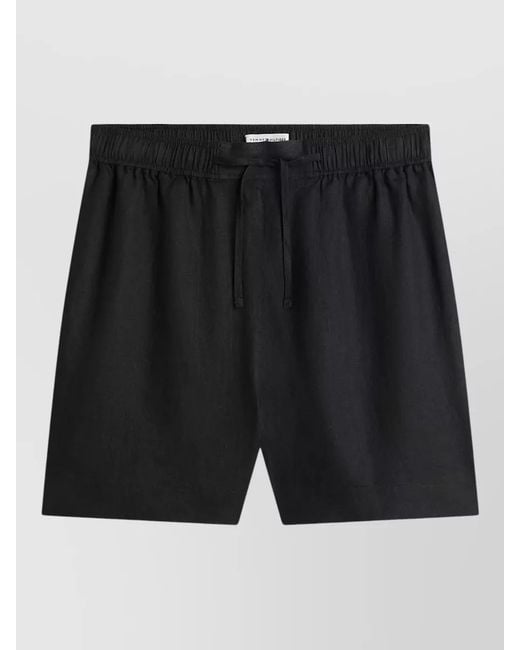 Tommy Hilfiger Black Linen Knee-Length Shorts
