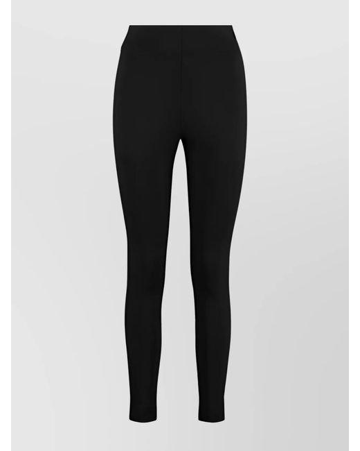 Moncler Black High-Rise Slim-Fit Technical Leggings