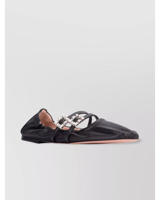 Roger Vivier Multicolor Leather Strap Ballerina Flats
