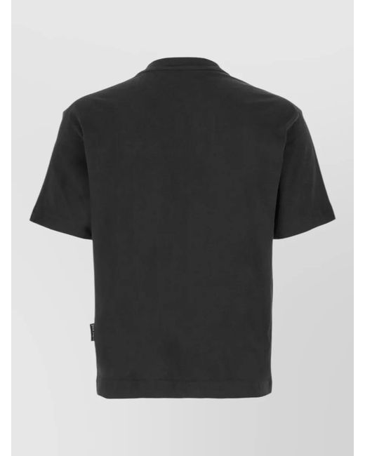 Palm Angels Black Cotton Crew Neck Short Sleeve T Shirt Set for men