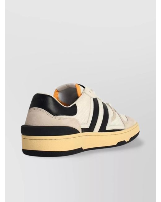 Lanvin Metallic Leather Clay Low-Top Sneakers for men