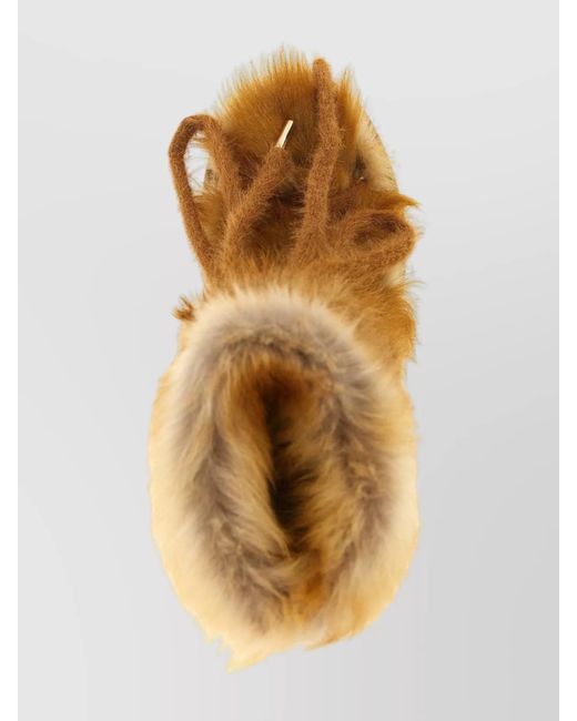 Fendi Natural Leather Apres Chic Boots