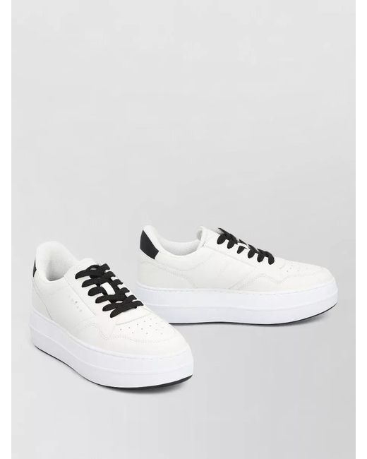 Hogan White Leather Low-Top Sneakers
