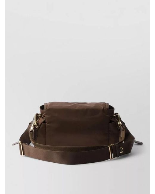Prada Brown Explore Medium Re Nylon Flap Belt Bag