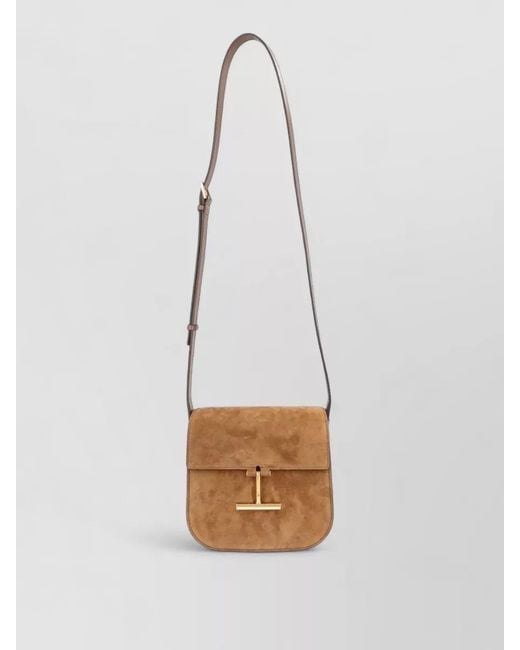 Tom Ford White Tara Mini Leather Crossbody Bag