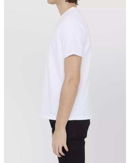Valentino Garavani White Cotton Regular-Fit Short-Sleeve Crewneck T-Shirt for men