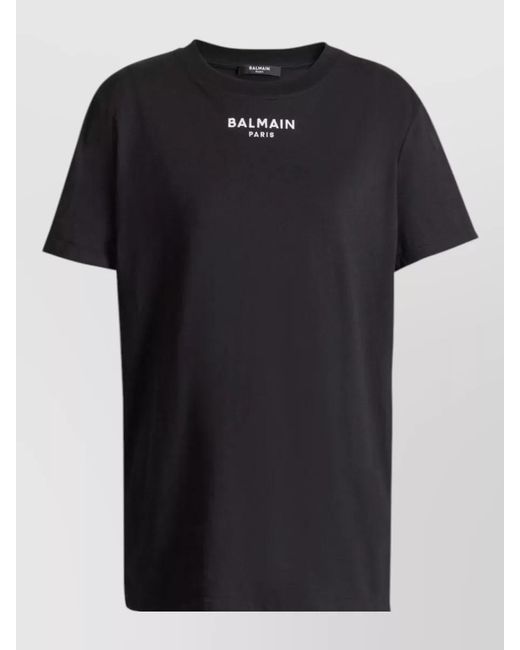 Balmain Black Cotton Logo-Print T-Shirt
