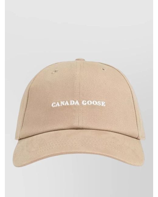 Canada Goose Natural Signature Hat Curved Brim Design for men