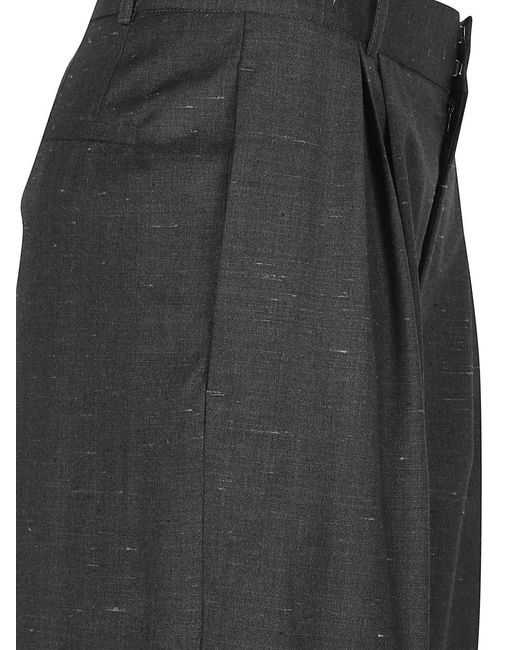 Loulou de Saison Gray High Waist Tailored Pleated Cuffed Pants
