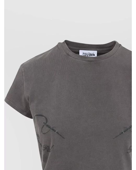 Jean Paul Gaultier Gray Slim-Fit Cotton Jersey T-Shirt