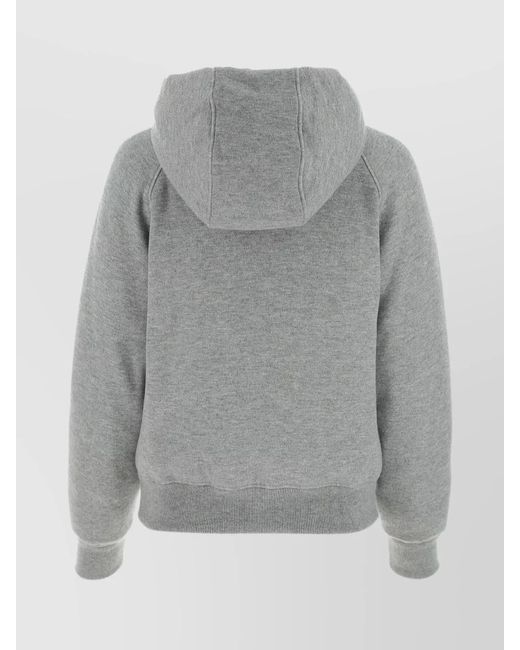 Prada Gray Cashmere Oversized Down Jacket