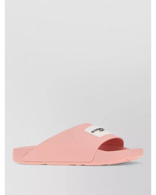 Givenchy Pink Rubber Slippers Open Toe Flat Sole