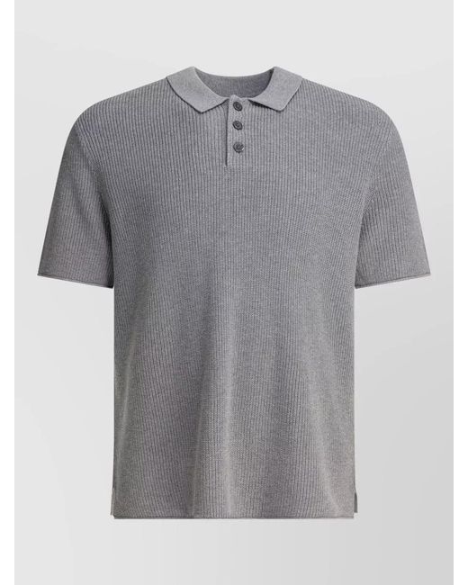 Alex Mill Gray Organic Cotton Linen Polo Shirt for men