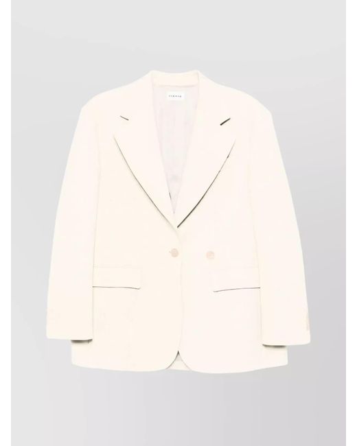 P.A.R.O.S.H. Natural Raisa25 Blazer Featuring Buttoned Cuffs