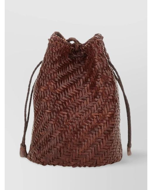 Dragon Diffusion Brown Pompom Tan Cross-Body Bag