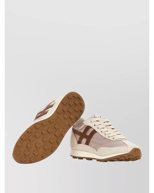 Hogan Natural Leather Low-Top Sneakers