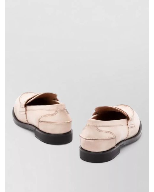 Miu Miu Natural Leather Loafers