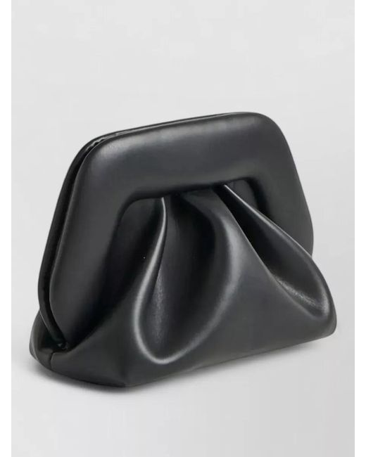 THEMOIRÈ Black Bios Small Vegan Fabric Clutch Bag