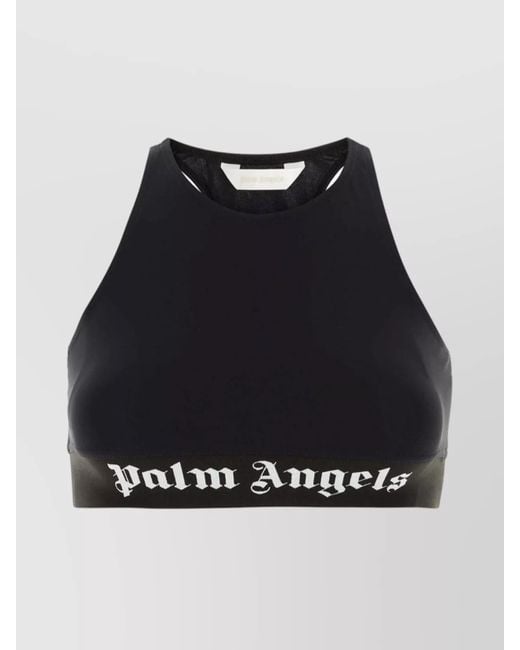 Palm Angels Black Top With Logo