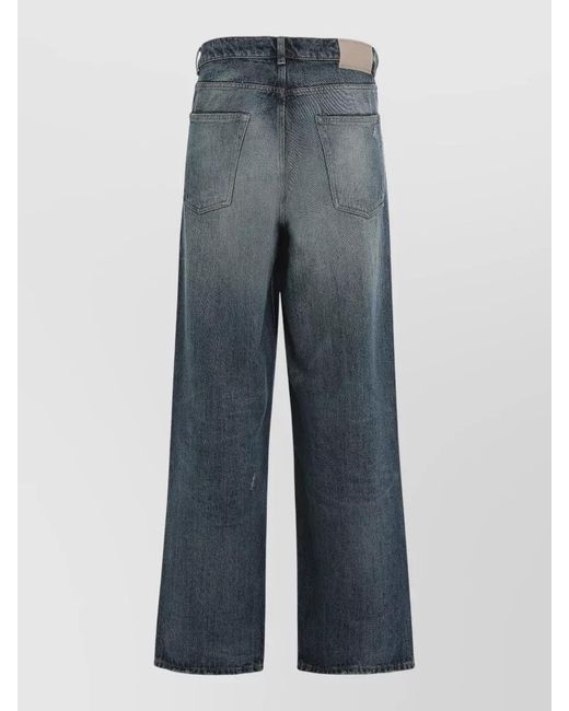 Our Legacy Blue Denim High-Rise Wide-Leg Jeans for men
