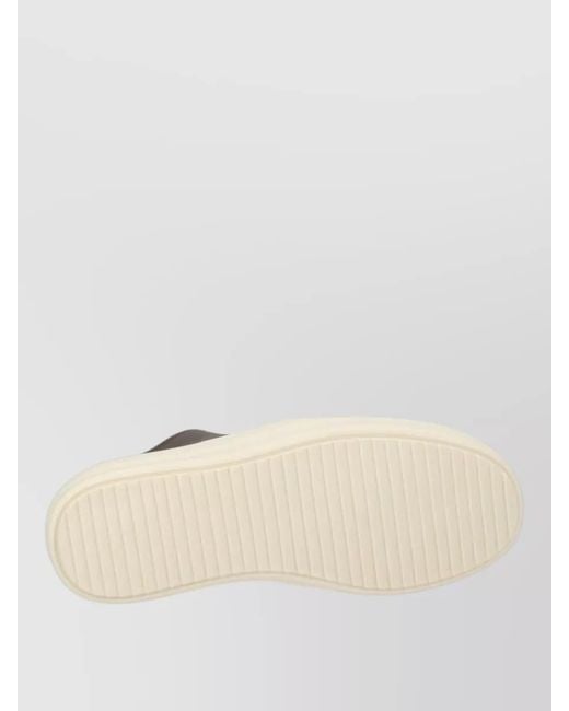 Rick Owens Natural Leather Low-Top Sneakers