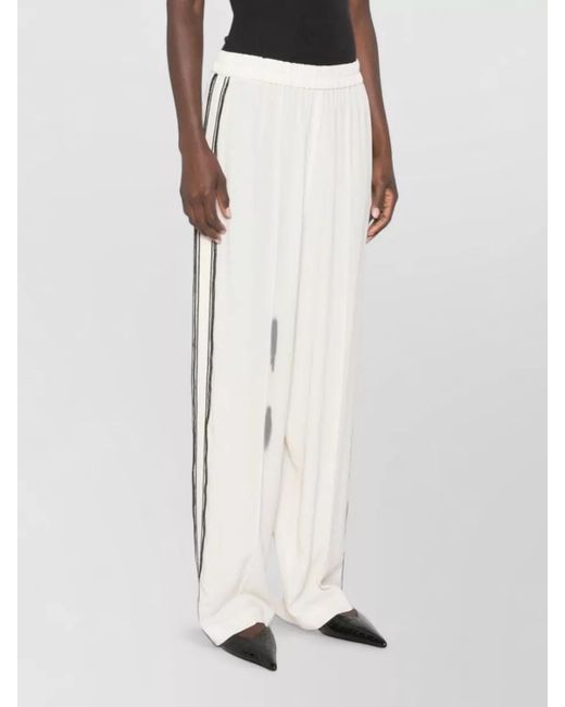 Fabiana Filippi Natural Silk Wide-Leg Trousers