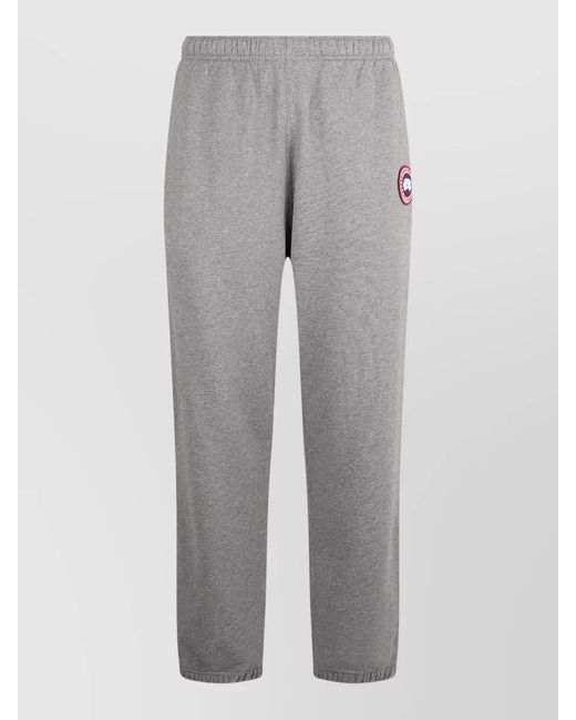 Canada Goose Gray Cotton Jogger Trousers Versatile Everyday Wear for men