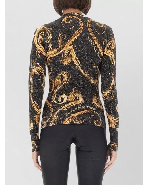 Versace Jeans Couture Multicolor Lurex Slim-Fit Knit T-Shirt