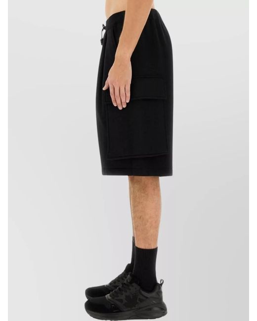 DSquared² Black Cotton Cargo Bermuda Shorts for men