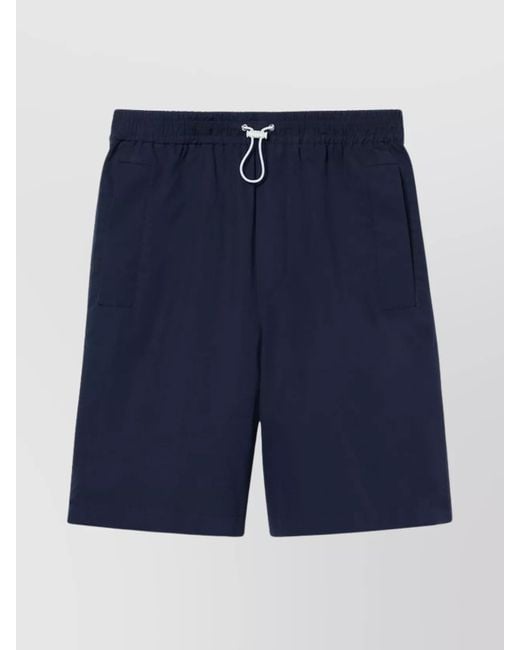 Gucci Blue Cotton Poplin Deck Shorts for men