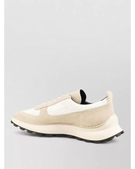 Dior White Lightweight Rubber Sole Suede Fabric Sneakers for men