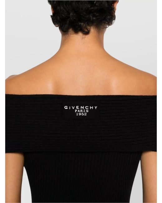 Givenchy Black Wool Knee Length Mini Dress
