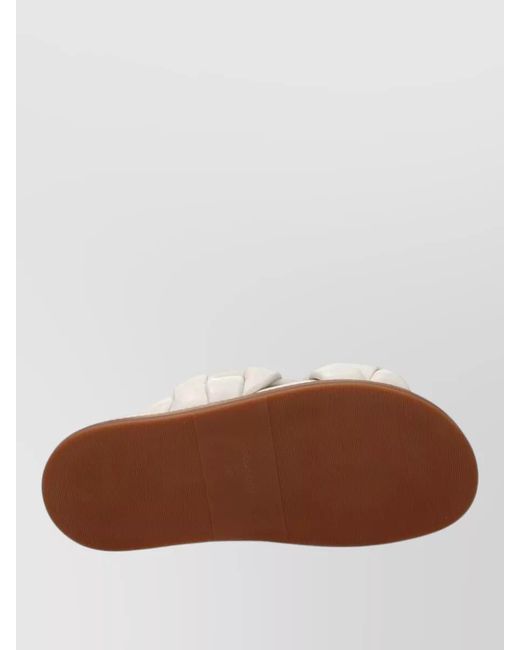 Fabiana Filippi Natural Leather Braided Slides