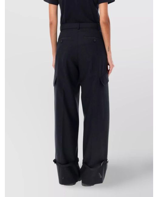 Sacai Blue Paneled Wide-Leg Trousers