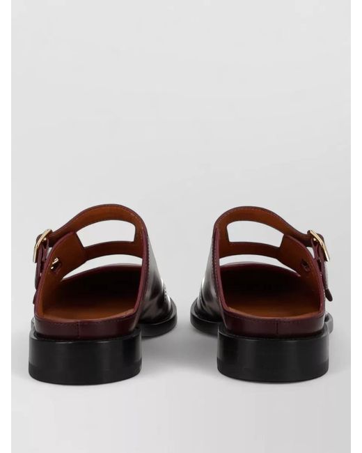Marni Brown Bambi 3.0 Moccasin Mules Cutout Embroidery
