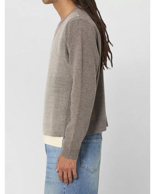 Maison Margiela Gray Virgin Wool Crewneck Sweater for men