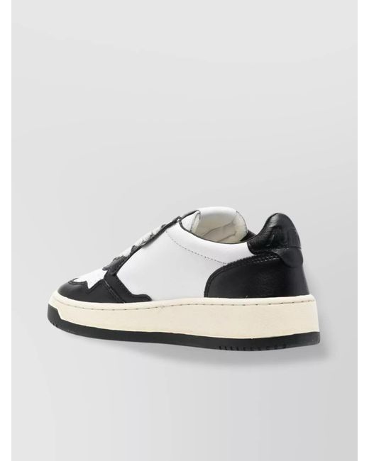 Autry Metallic Leather Low Top Sneakers