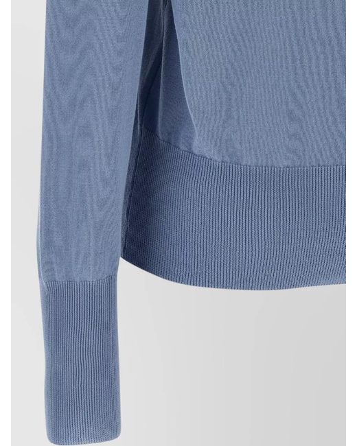 Vivienne Westwood Blue Bea Knit Cardigan Long Sleeves Crew Neck