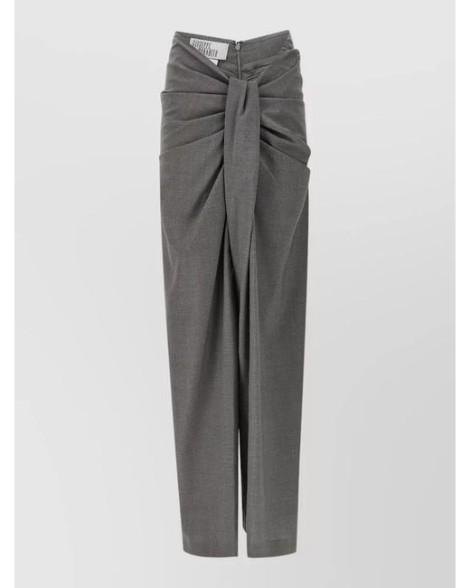 GIUSEPPE DI MORABITO Gray Virgin Wool Tailored Trousers