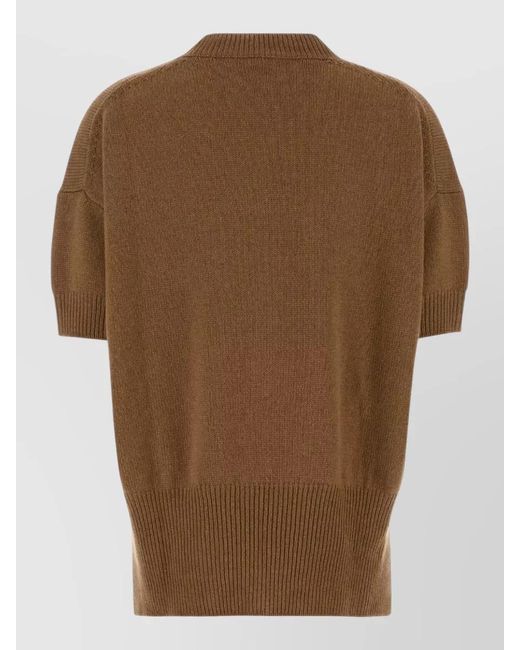Jil Sander Brown Cashmere Sweater