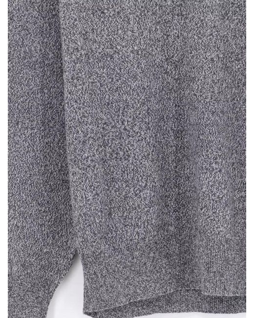 Brunello Cucinelli Gray Cashmere V-Neck Long-Sleeve Sweater for men