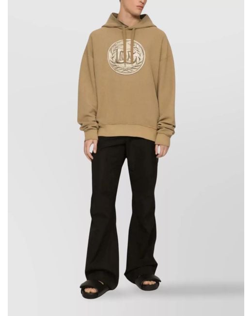 Dolce & Gabbana Black Cotton Wide-Leg Cargo Trousers for men
